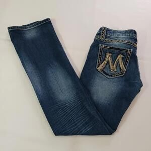 Miss Me The M Series Boot X1008BL Women's Blue Distressed Jeans Size 25 (28×32)